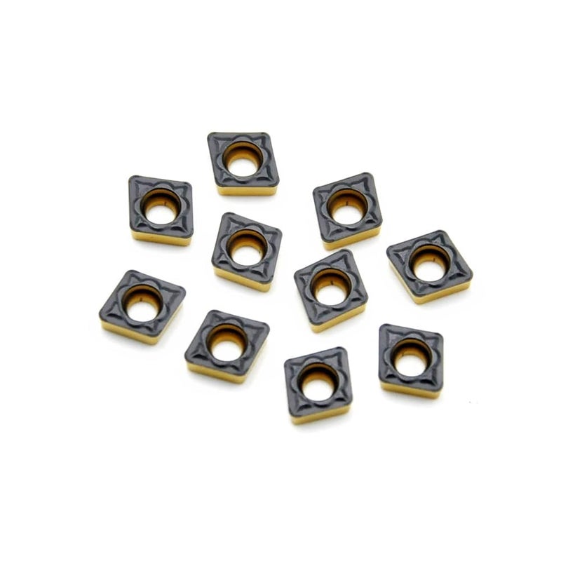 CDBP CNC Carbide Inserts CCMT21.52 Ccmt 060208 for Steel Lathe Turning Tool, Tin Coated Lathe Replacement Cutters Semi-Finishing Chipbreaker, 10 Pcs - Image 4